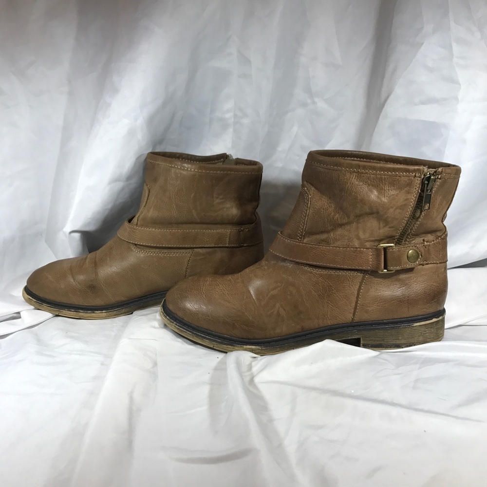 🐴TAN COWBOY LEATHER ANKLE FOREVER 21 BOOTS🐴